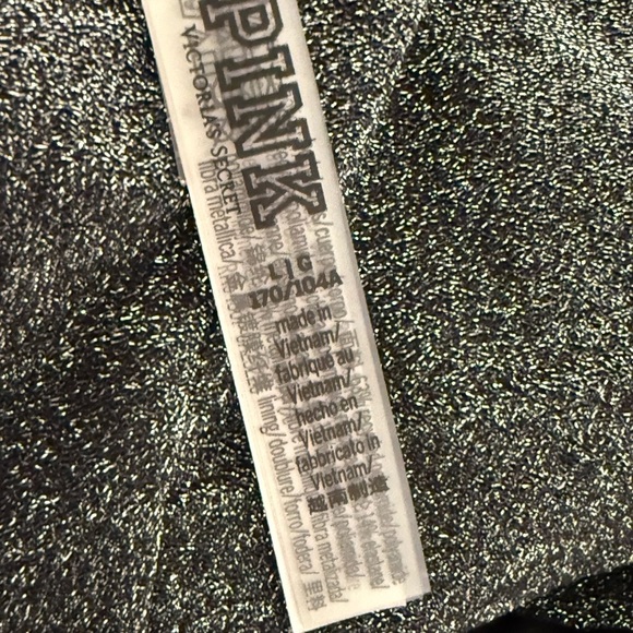 Victoria’s Secret PINK Silver Glitter Bandeau Top L NWT Y2K Strapless Clubwear - Picture 4 of 4